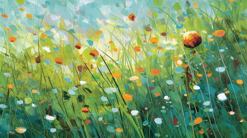 唯美绿色清新自然风景花朵插画手绘背景,插画/手绘图,插画/手绘图库,插画/手绘图下载,插画/手绘